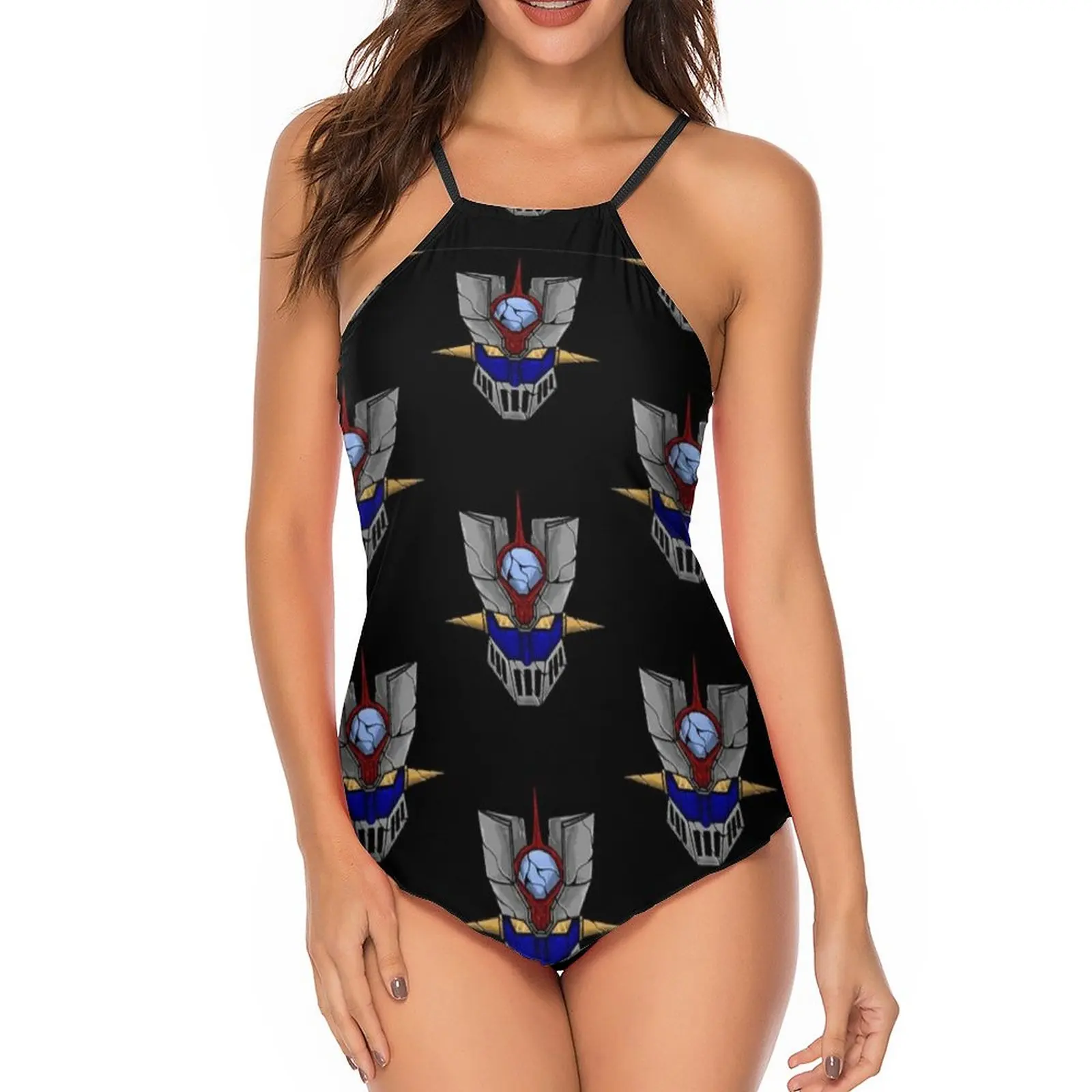 

Купальник Mazinger Z, танкини, подтяжки, обычные купальники для серфинга, женский купальный костюм из 2 предметов