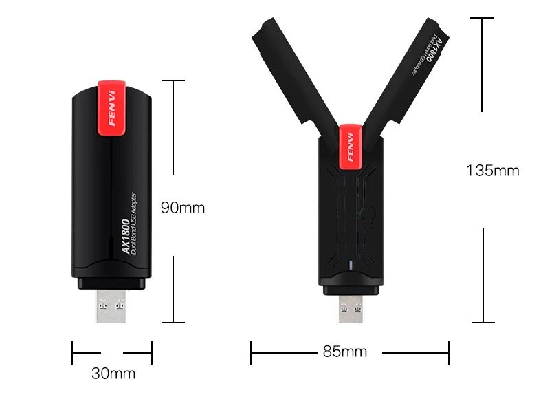 Wi-Fi 6 USB3.0 адаптер Dongle 1800 Мбит / с двухдиапазонная беспроводная сетевая карта 2 4G 5G