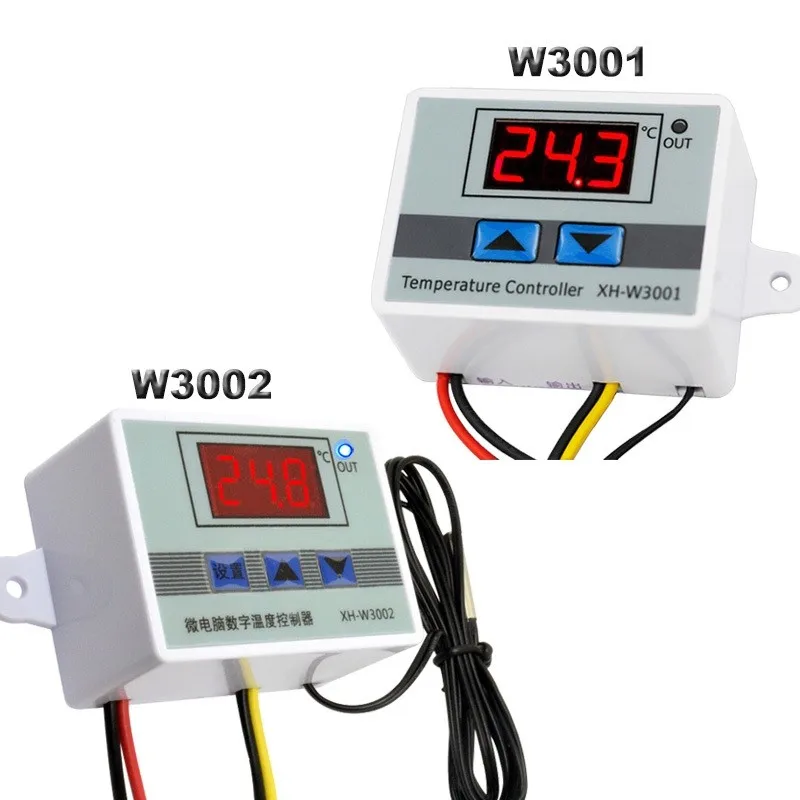 

XH-W3001 Digital LED Temperature Controller Microcomputer Thermostat + Probe Thermostat Temperature Range -50°C ~ 110°C