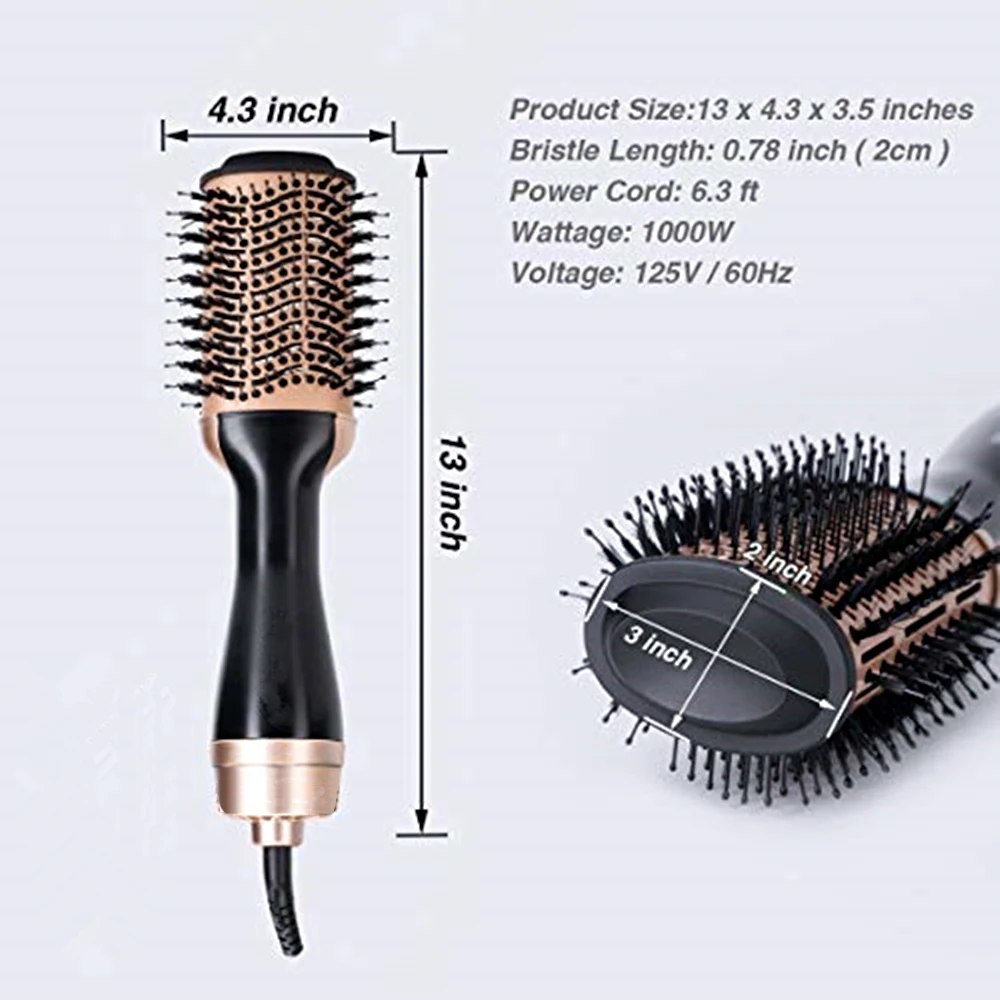 Одношаговая щетка фен для завивки волос расческа с горячим и холодным