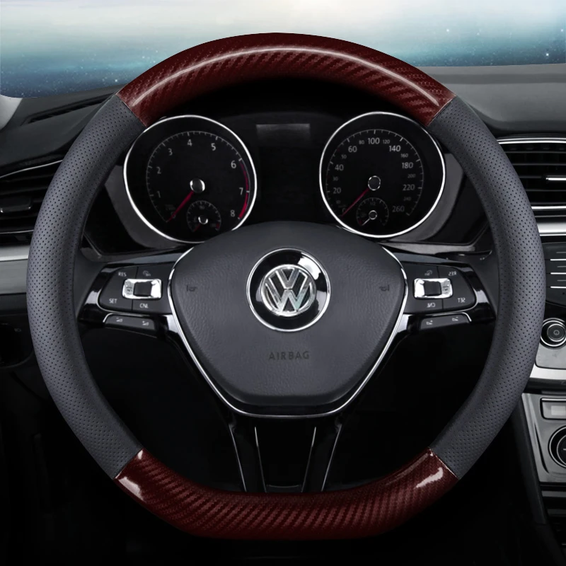 Чехол рулевого колеса автомобиля противоскользящая фотография из углеродного