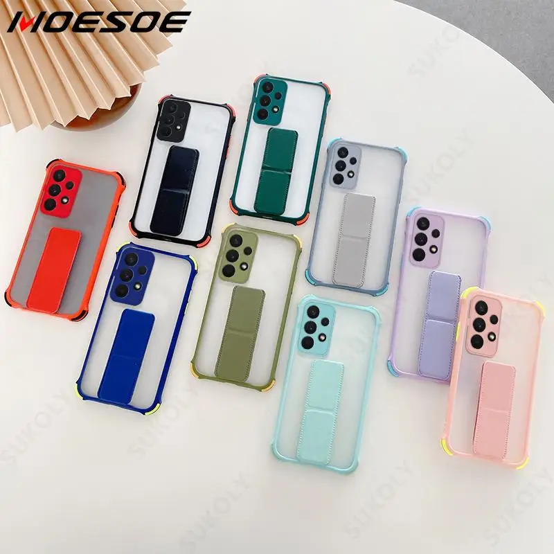 

Corners Bumper Shockproof Phone Case For Samsung A52 A72 S21 FE S20 S10 Plus Note 20 Ultra A71 A51 Magnetic Stand Holder Cover