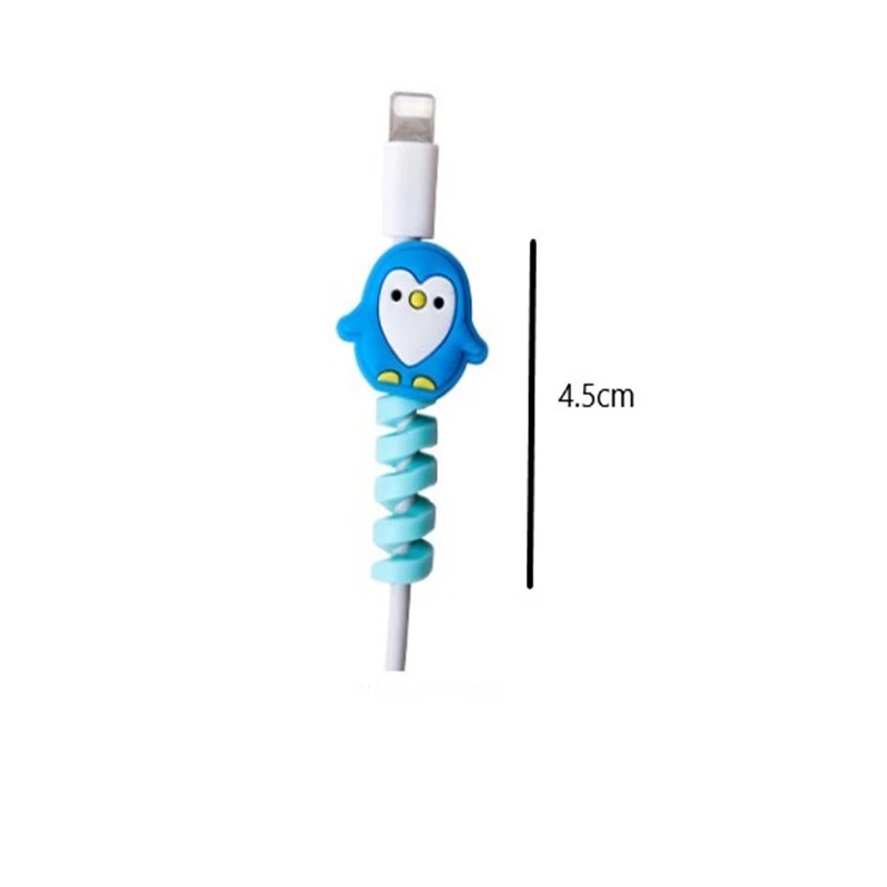 

Cartoon Cable Protector Management Spiral USB Charging Saver Silicone Bobbin Winder For IPhone XS XR/Huawei Earphone Accessories