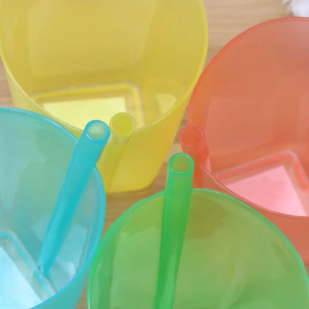 

6pcs Baby Candy Color Sippy Cups Children Feeding and Drinking Straw Cups