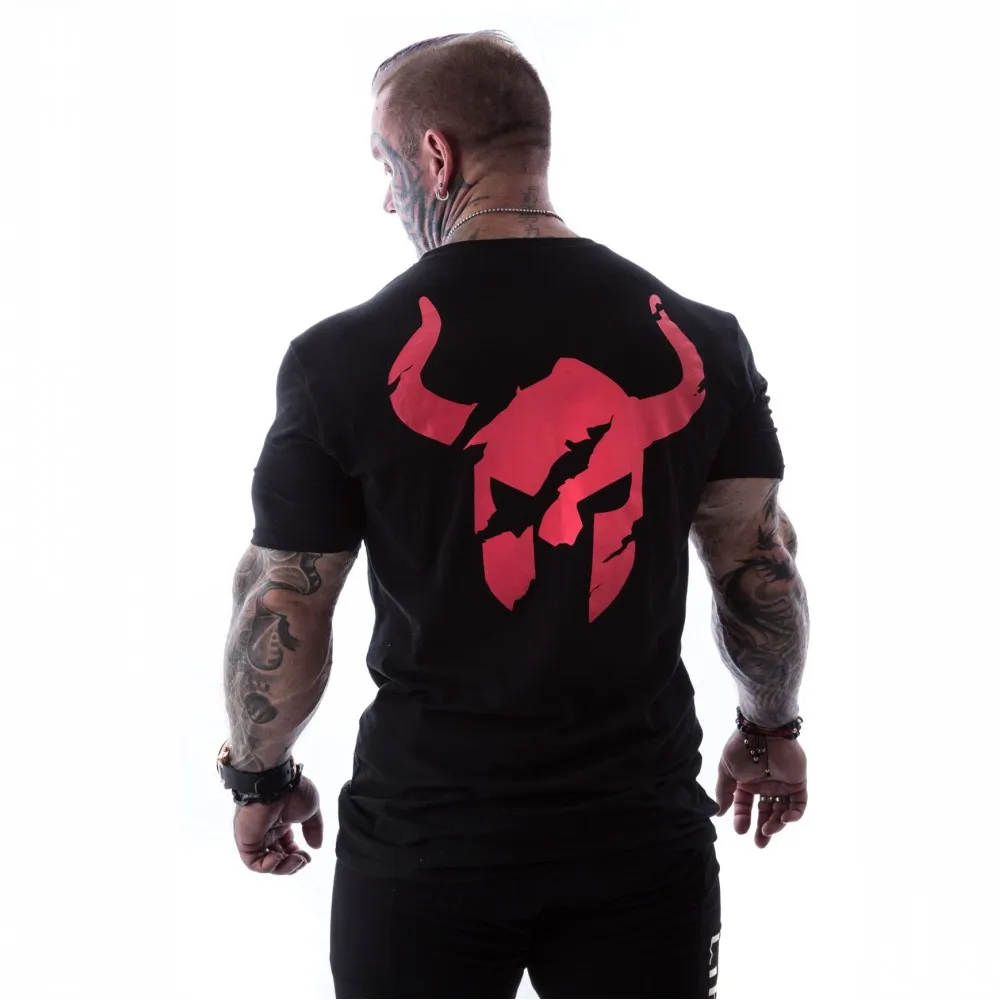 VIKING 3XL Экстра Размер Футболка брендовая мужская s мышечная футболка Бодибилдинг