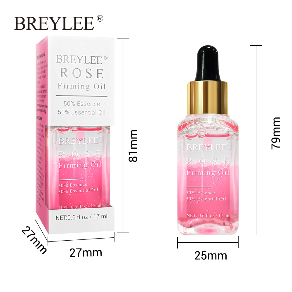 

BREYLEE Rose Essential Oil Anti-Aging Firming Lifting Facial Serum Moisturizer Essence Face Skin Care Wrinkle Remover Whitening