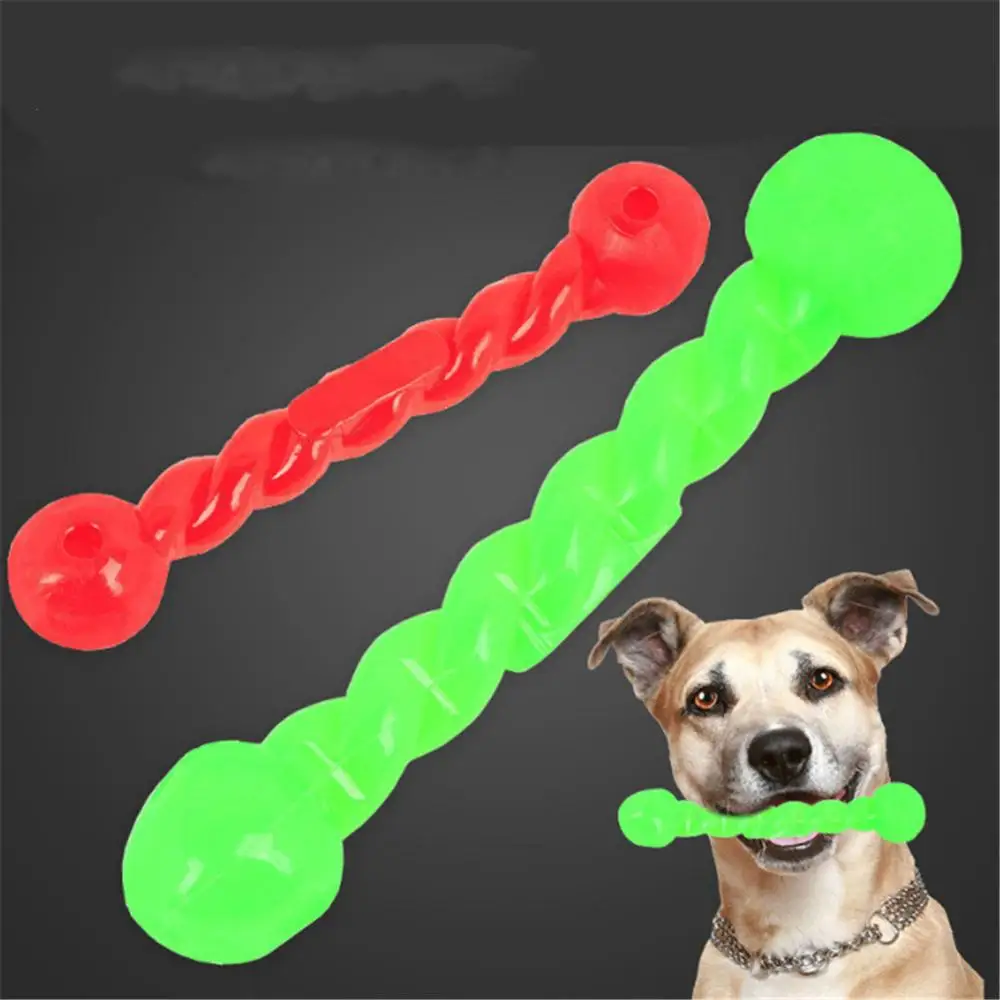 

Durable Interactive Toy Dog Chew Non-toxic Tooth Cleaning Puppy Pet Toys Sound Squeaker Rubber Molar Stick Dog Play Game