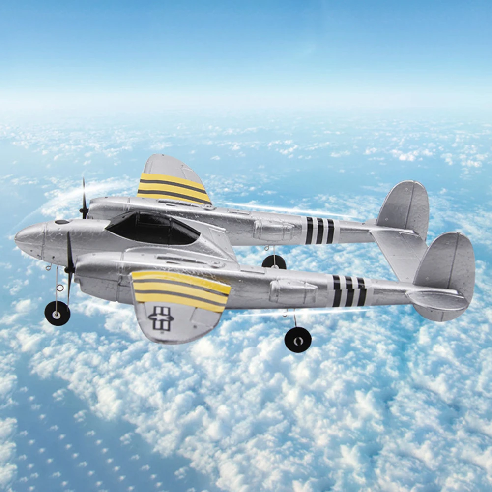P38 2 4G модель DIY Детский Дрон игрушка самолет Мини RC планер Крытый фиксированное