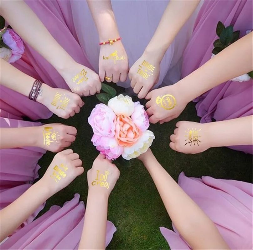 1 шт. бронзовые тату наклейки золотые временные татуировки в западном стиле