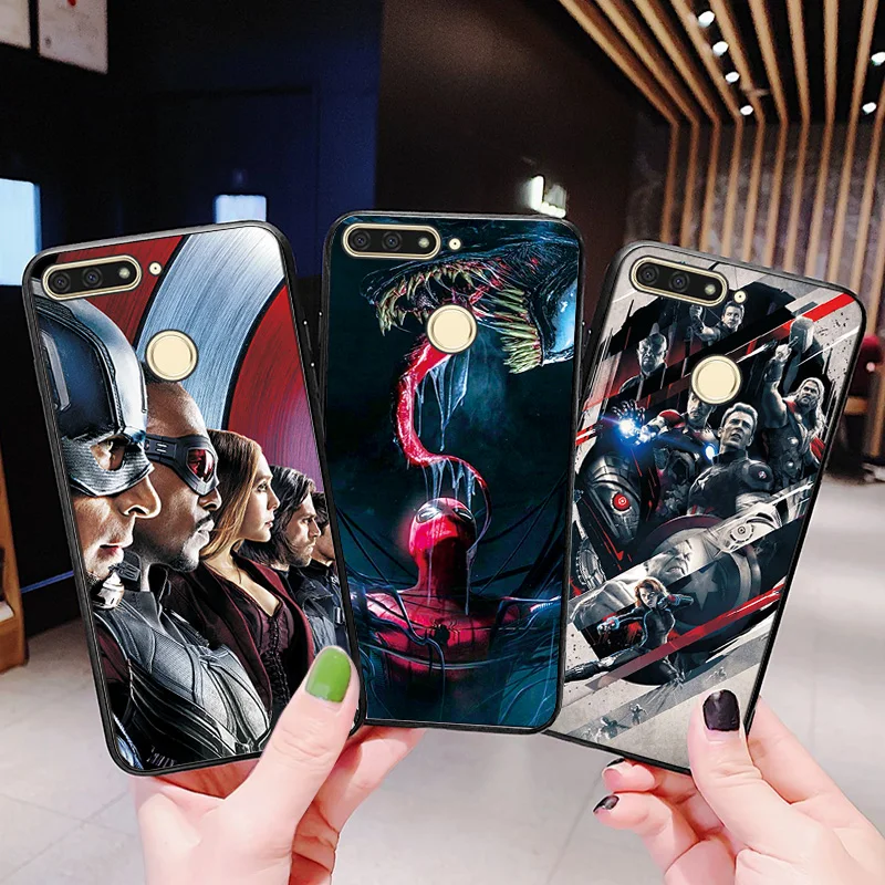 Чехол для huawei Honor 7A Pro чехол s Hero Marvel чехол для телефона Honor 7A 5,45 7C Россия 5,7 черный чехол ТПУ для huawei Y5 Y6Prime