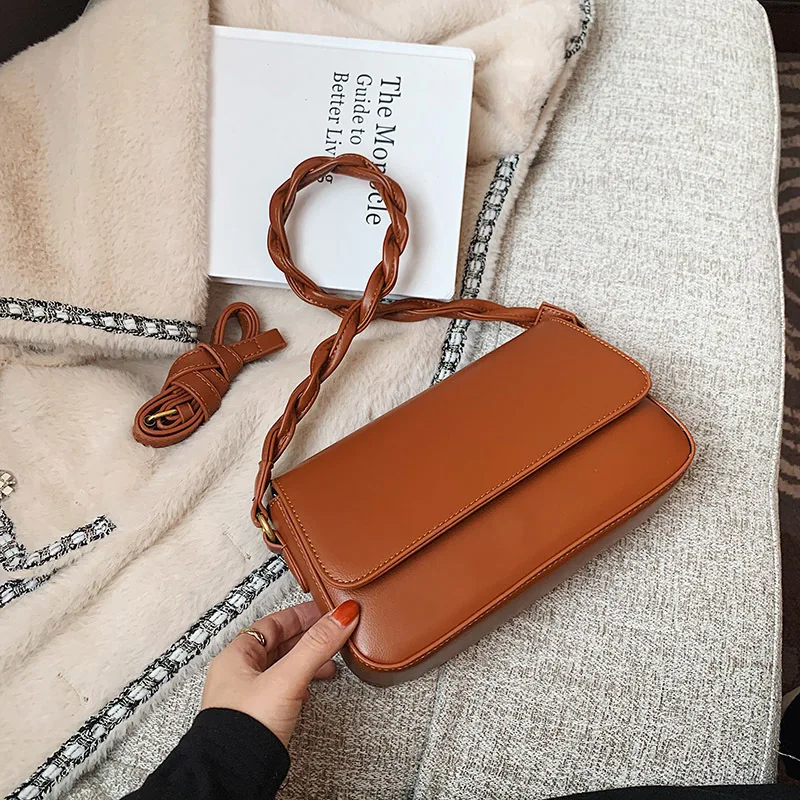 

High QualityKorean Female Bag2021New Trendy Fashion Ladies Simple One-shoulder Underarm Bag Net Red Foreign Air Small Square Bag