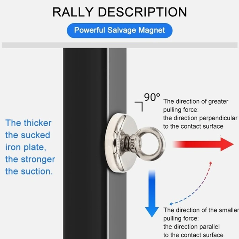 Мощный Неодимовый магнит 3 размера для Глубоководной Рыбалки держатель