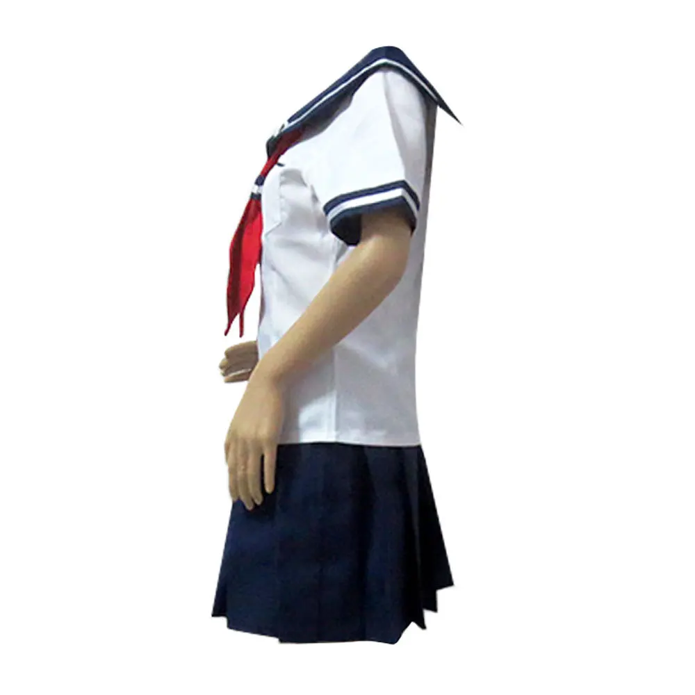 Danganronpa Cosplay costumes Naegi Komaru uniform Women's Skirt / top / tie / Socks / Wig  Anime costume JK school uniform