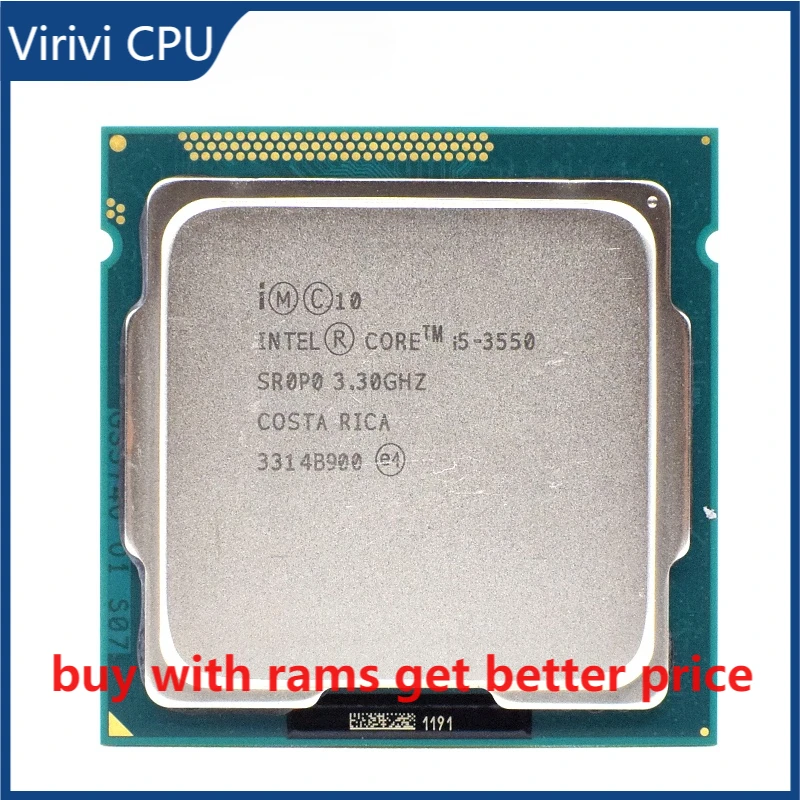 

Процессор Intel Core i5 3550, 3,3 ГГц, 6 Мб, 5GTs, SR0P0, разъем LGA 1155