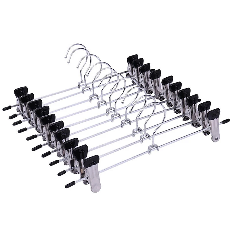 

3/5/10pcs Household Black Scarf Tie Wardrobe Hanger Rack Skid Trousers Pants Hanger