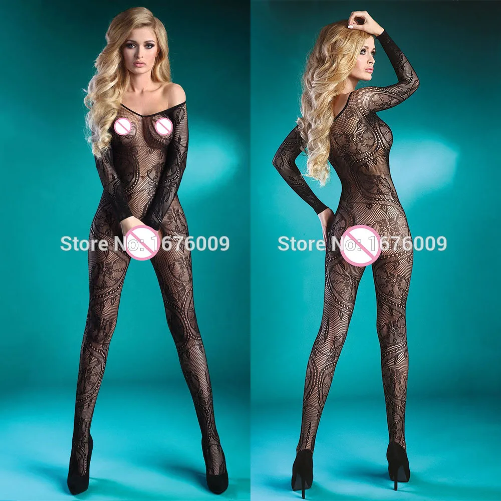 

Sexy Bodystockings Open Crotch Women Fishnet catsuit Mesh tights Lingerie Erotic Bodysuit Sleepwear Crotchless jumpsuit Teddies