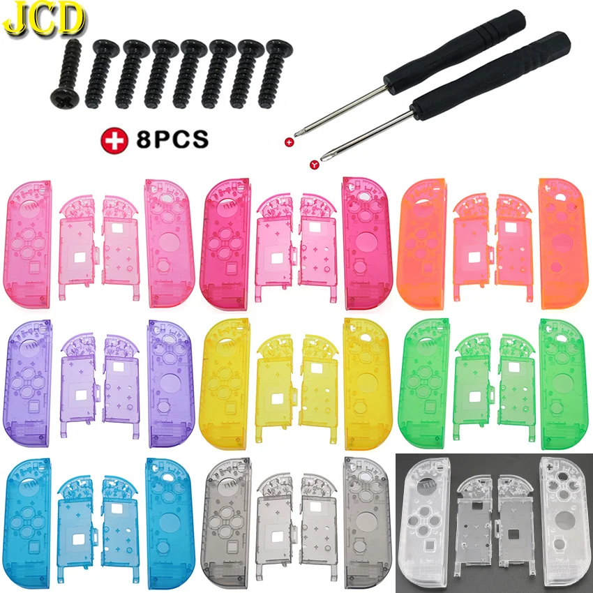 JCD прозрачный пластиковый корпус чехол для контроллера Nintendo Switch Joy Con ДЛЯ NS NX JoyCon