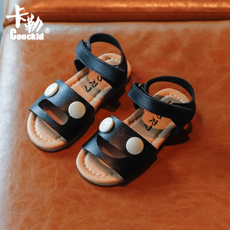 

2020 Fashion Summer Princess Cut-Outs Sandals Baby Toddler Childrens Girls Kids flats shoes Soft Bottom Beach Shoes 1- 6 years