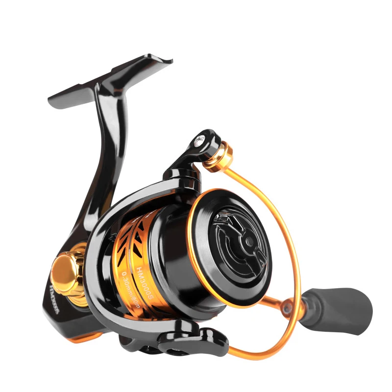 

Fishing Reel HM 2000/3000 Series 4+1BB Shallow Cup Long Shot Freshwater Ultra light Spinning Wheel