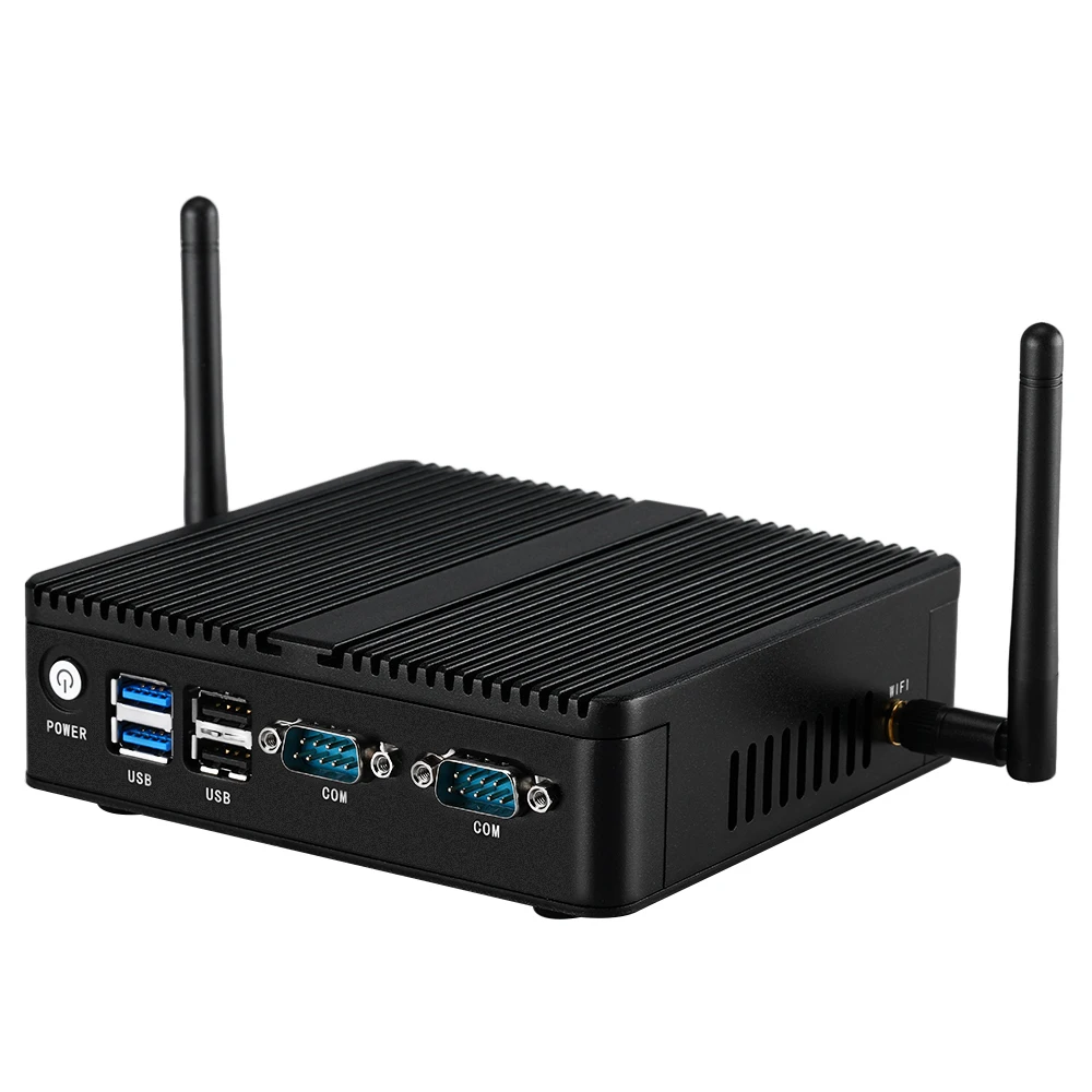 Мини-ПК без вентилятора Windows 10 Intel Celeron J1900 2 гигабитных порта Ethernet USB 0 3 LAN 8 ГБ ОЗУ 128