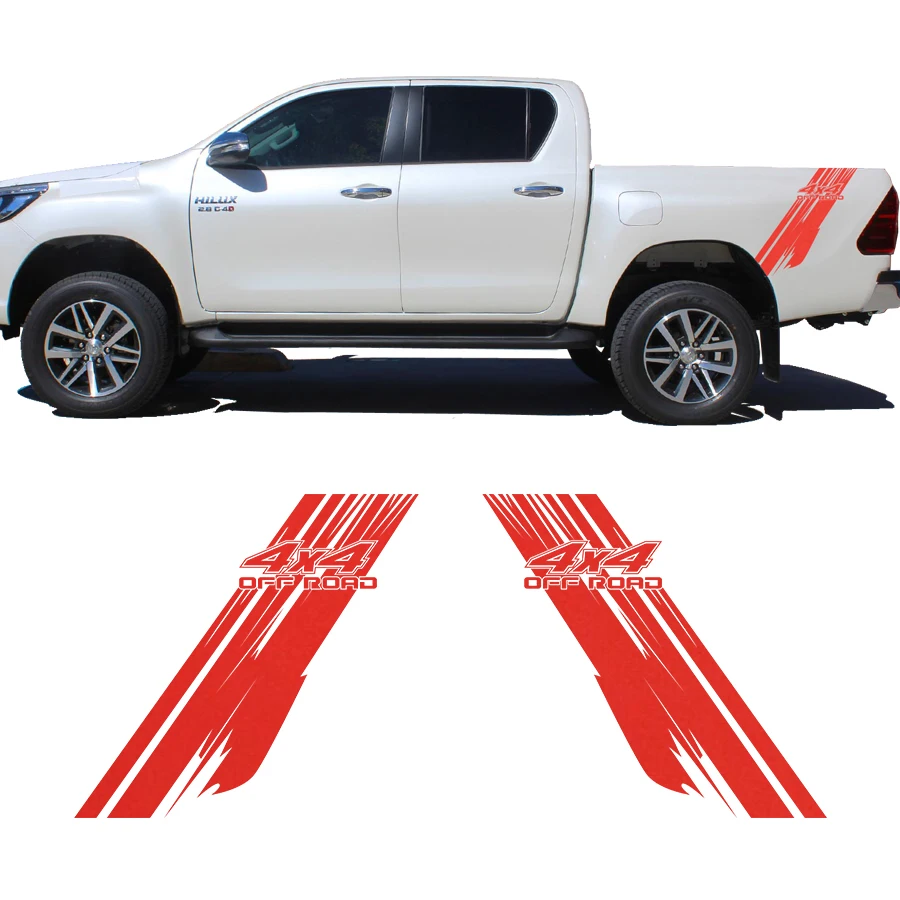 2 шт 4x4 внедорожника стикер пикап коробка кровать Автомобиля Наклейка для toyota hilux