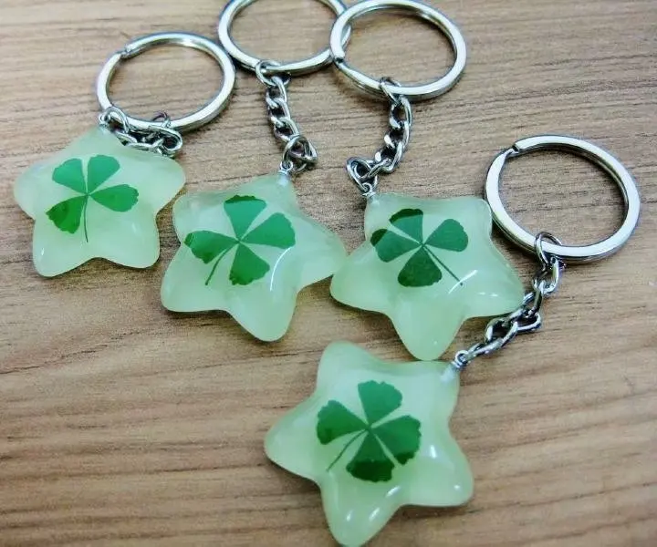12 шт vogue star four leaf clover светящийся дизайн брелок|Брелоки| |
