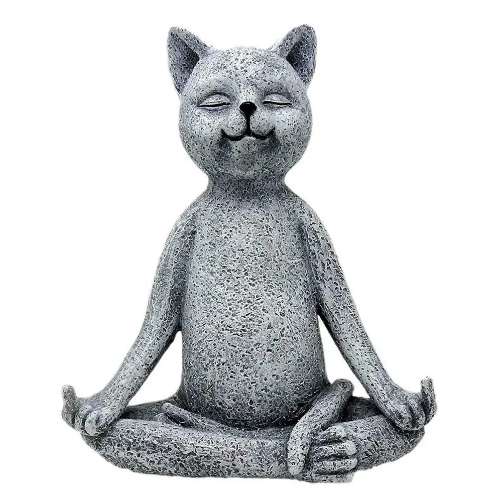 

Buddha Animal Statue Cat Frog Statue Zen Yoga Relaxed Pose Home Memorial Decor Meditation Decor Yoga Decor Buddha Animal Statue