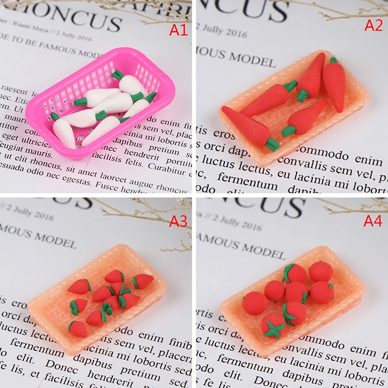 

1/12 кукольный домик миниатюрная корзина для овощей и фруктов ролевые игры Ресторан Моделирование Кухонные Игрушки