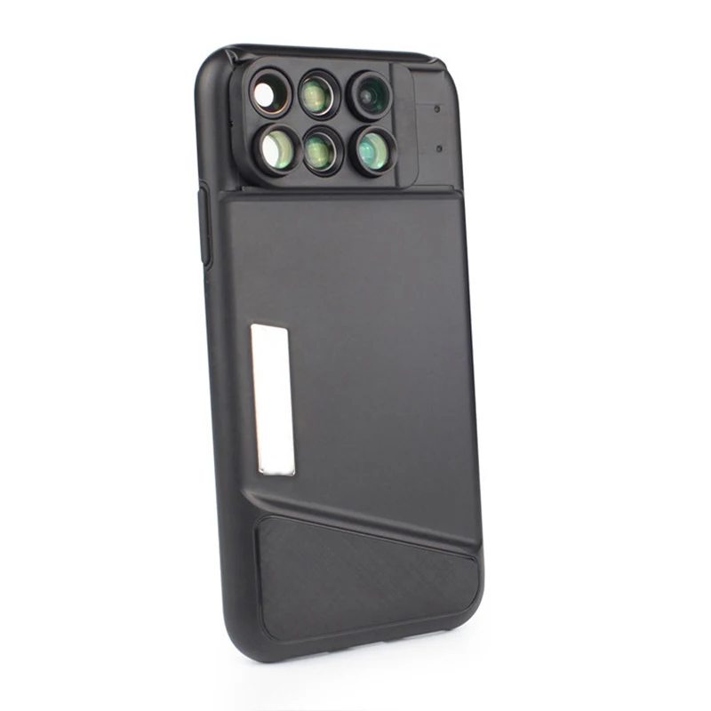 Комплект объективов для мобильного телефона 6 в 1 широкоугольный телеобъектив