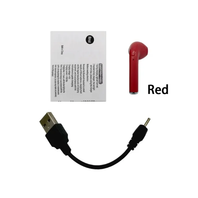 1 red Oneplus In, наушники для ушной раковины, Bluetooth,, I7s, стерео наушники, микрофон, беспроводные наушники для всех смартфонов - Цвет: 1 red
