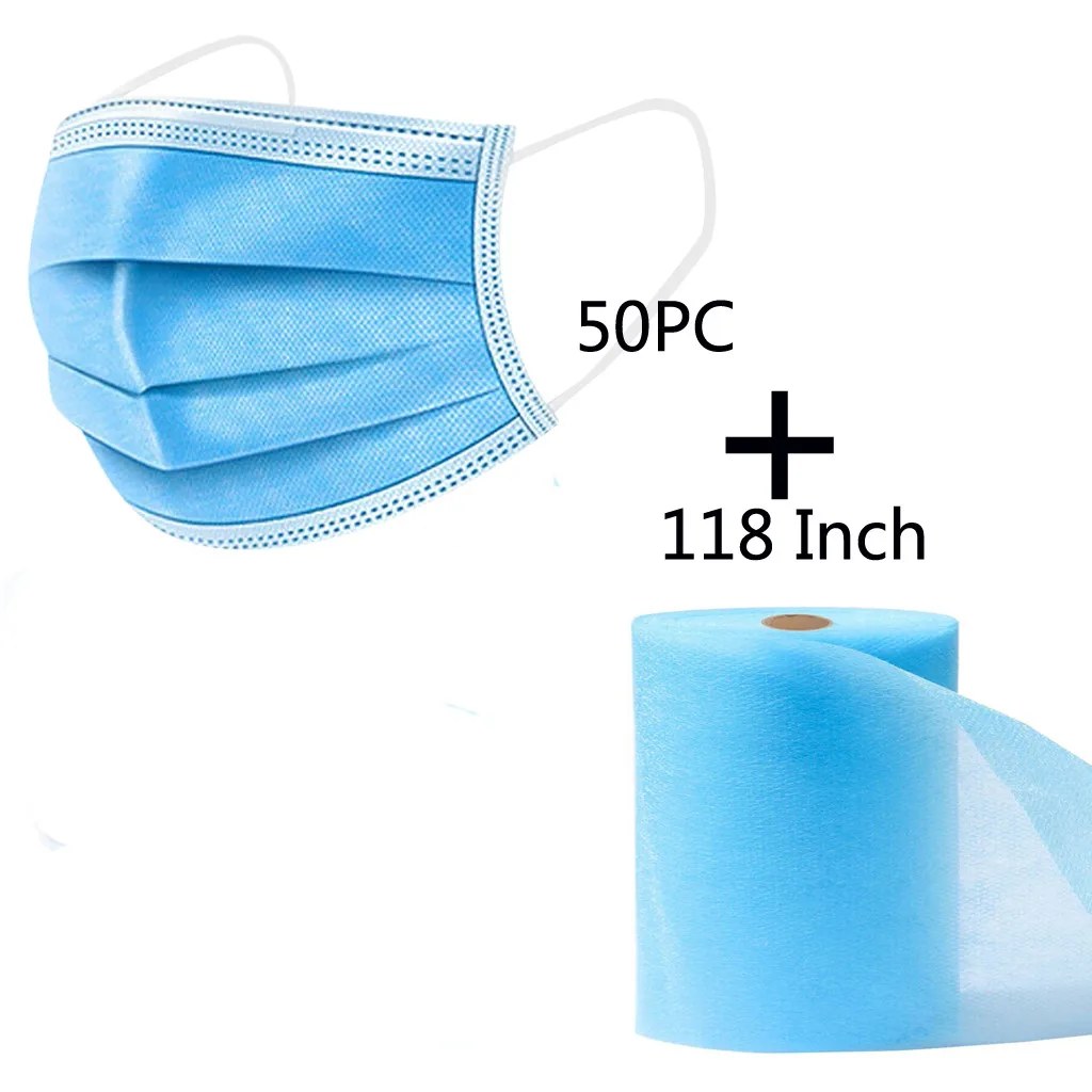 Маска детская трехслойная из нетканого материала 50 шт. | Аксессуары для одежды