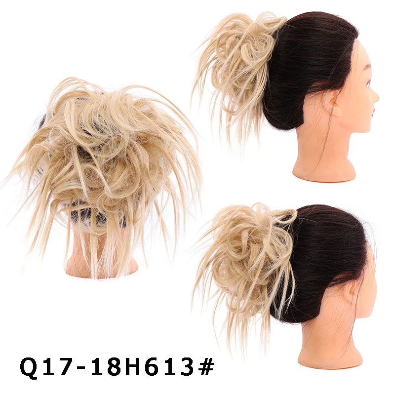 Moda cabelo bagunçado булочка espalhados elástico Плутон cinto повязка cachos uma variedade de де Pacote | Шиньоны и