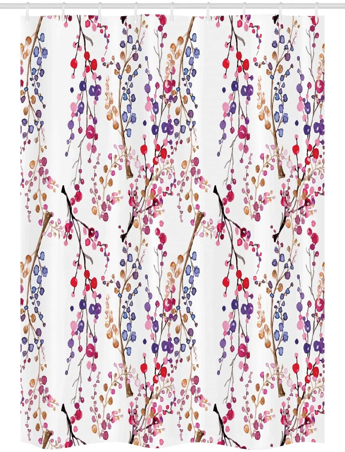 Акварельный цветок занавеска для душа ветки в полном цвете красочные Sprigs с