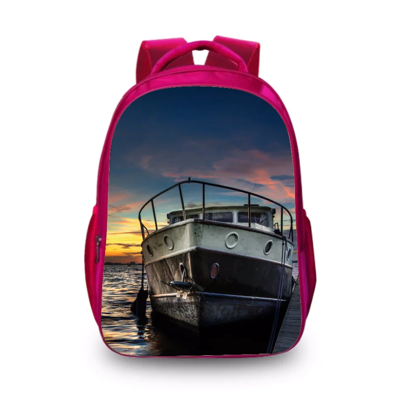 Рюкзак с 3D-принтом корабль и лошадь для мальчиков | Багаж сумки