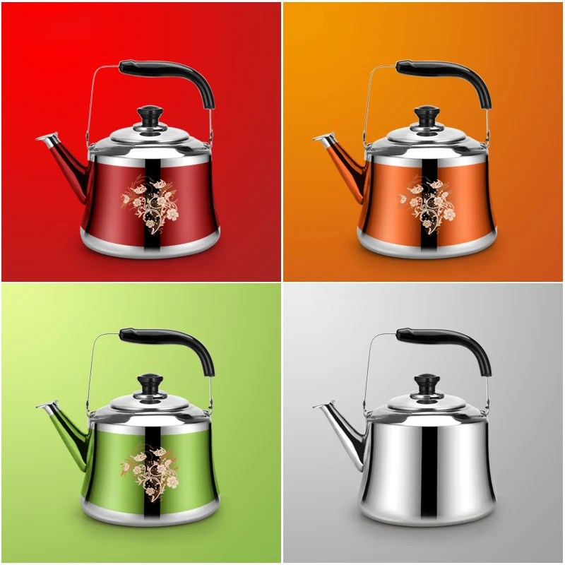 

Stainless Steel Kettle Large Capacity Thickening Kettle Automatic Whistling Kettle Gas Cooker Universal Hot Water Bottle Tetera