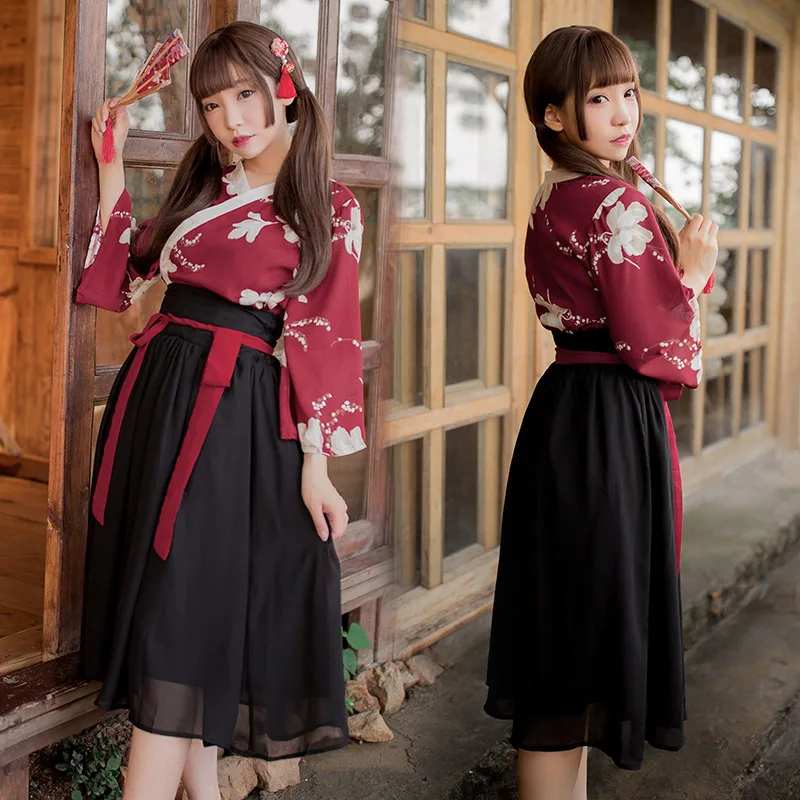 

Ancient Burning Peach Costume Chinese Hanfu Dress Folk Dance Clothes Classical Swordsman Clothing Traditional Fairy Cosplay