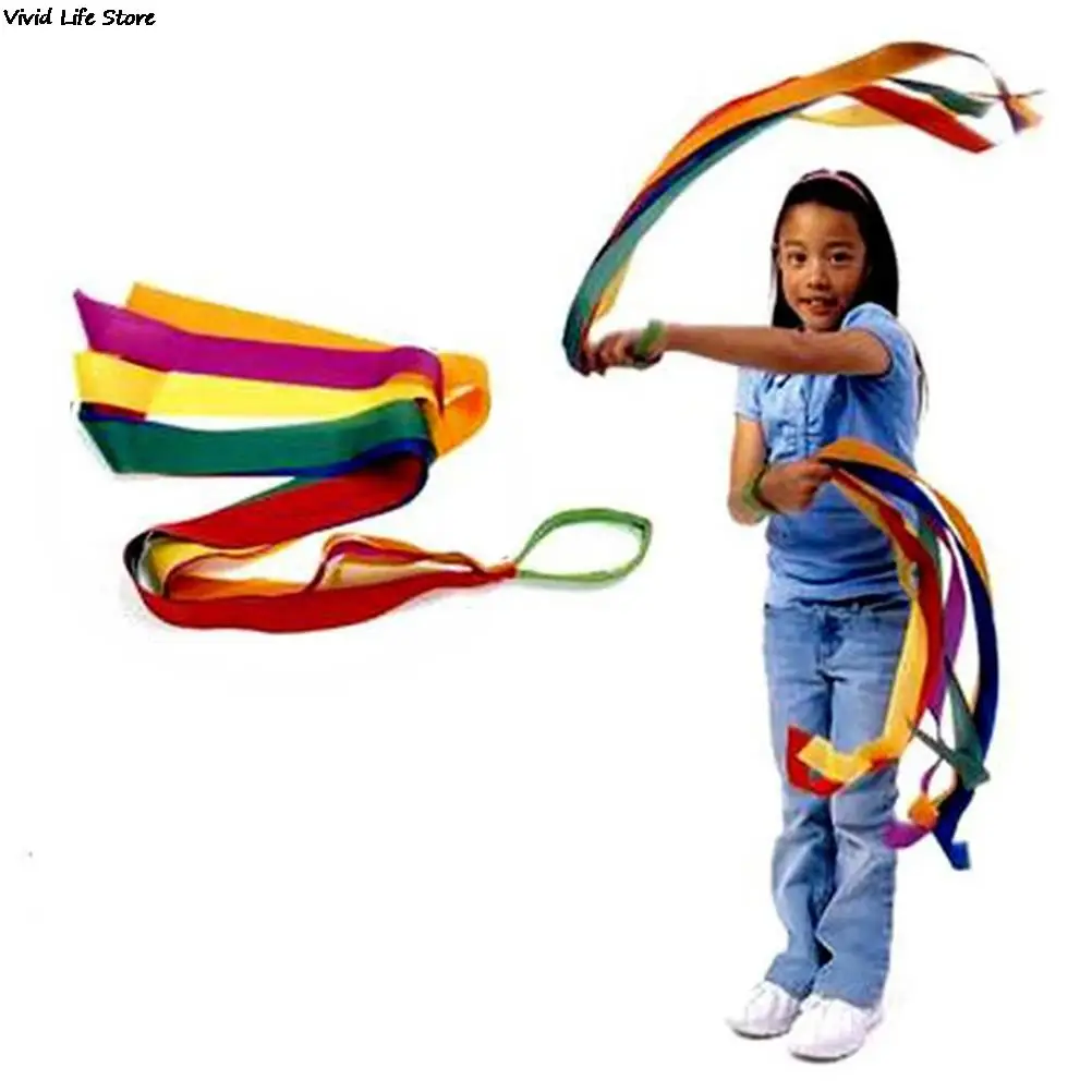 

Sport Art Gymnastic Dance Rainbow Ribbons Rhythmic Gymnastics Exercises Cheerleading Fitness Supplies