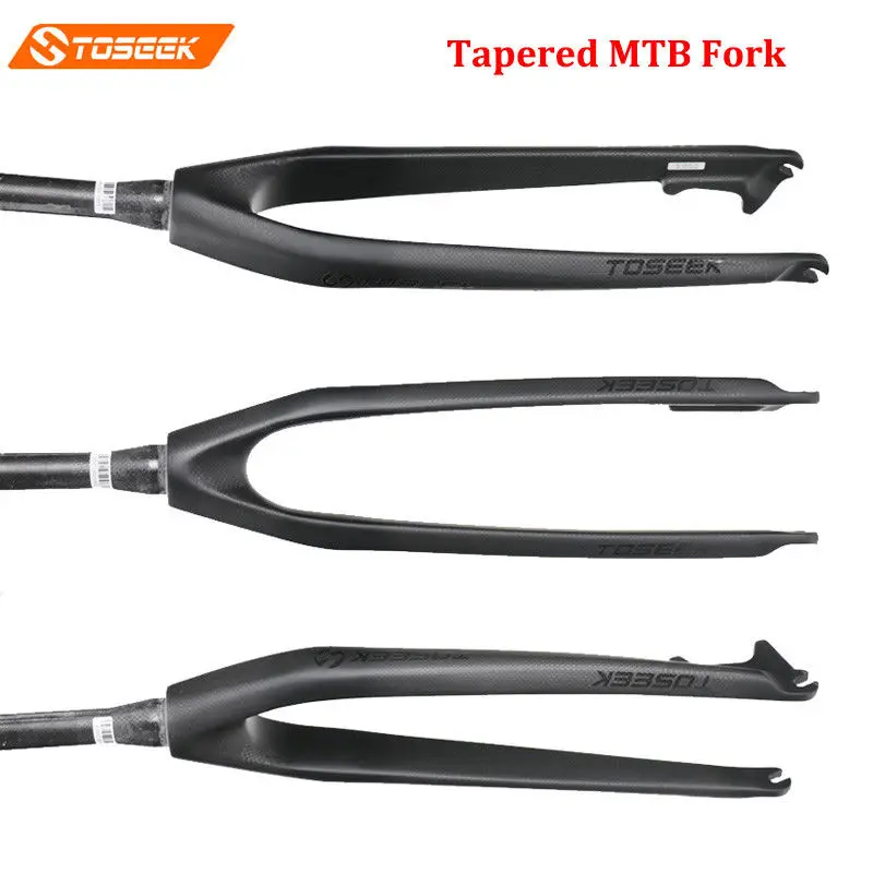 Углеродная вилка для горного велосипеда TOSEEK 1 1/8 коническая жесткий прямой