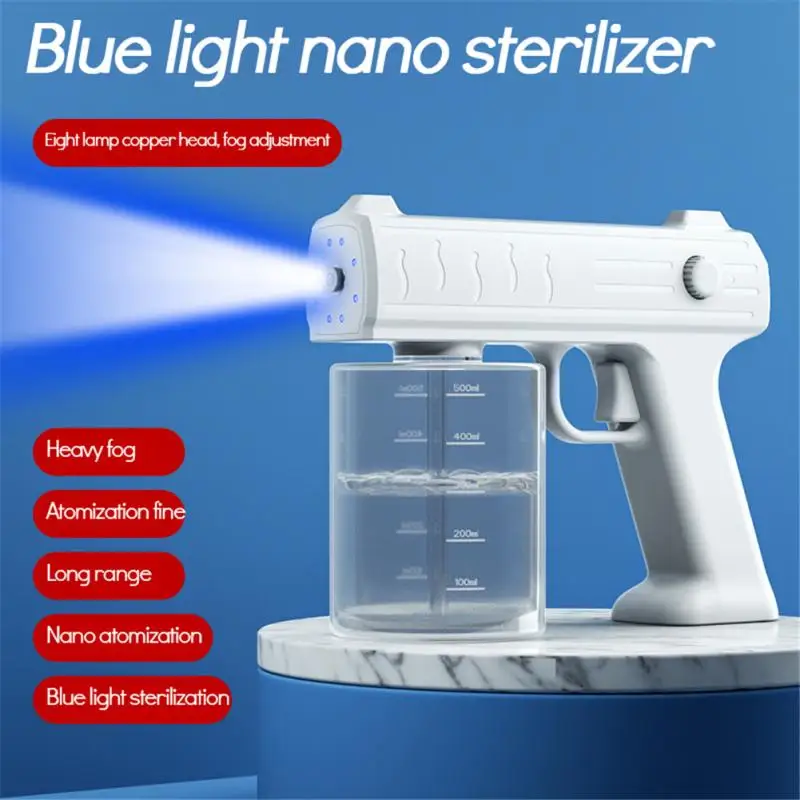 

500ml Wireless Nano Blue Light Disinfection Spray Gun Nozzle Can Be Cleaned Atomized Spray Disinfection Gun Cleaning Tool