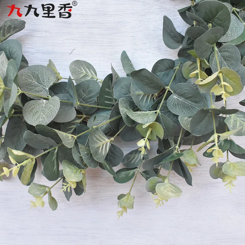 Украшение в американском стиле большие размеры листья эвкалипта круглый лист fang