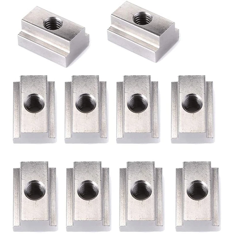 

T Slot Nuts for Toyota Bed Deck Rail, 10 PCS Nuts for Tacoma - Cleats, Tie Downs and Accessories 3/8Inch-16 Thread