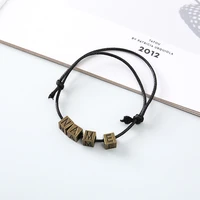 new black braided rope bracelet custom pendants character high quality rope chain 2020 fashion direct selling jewelry
