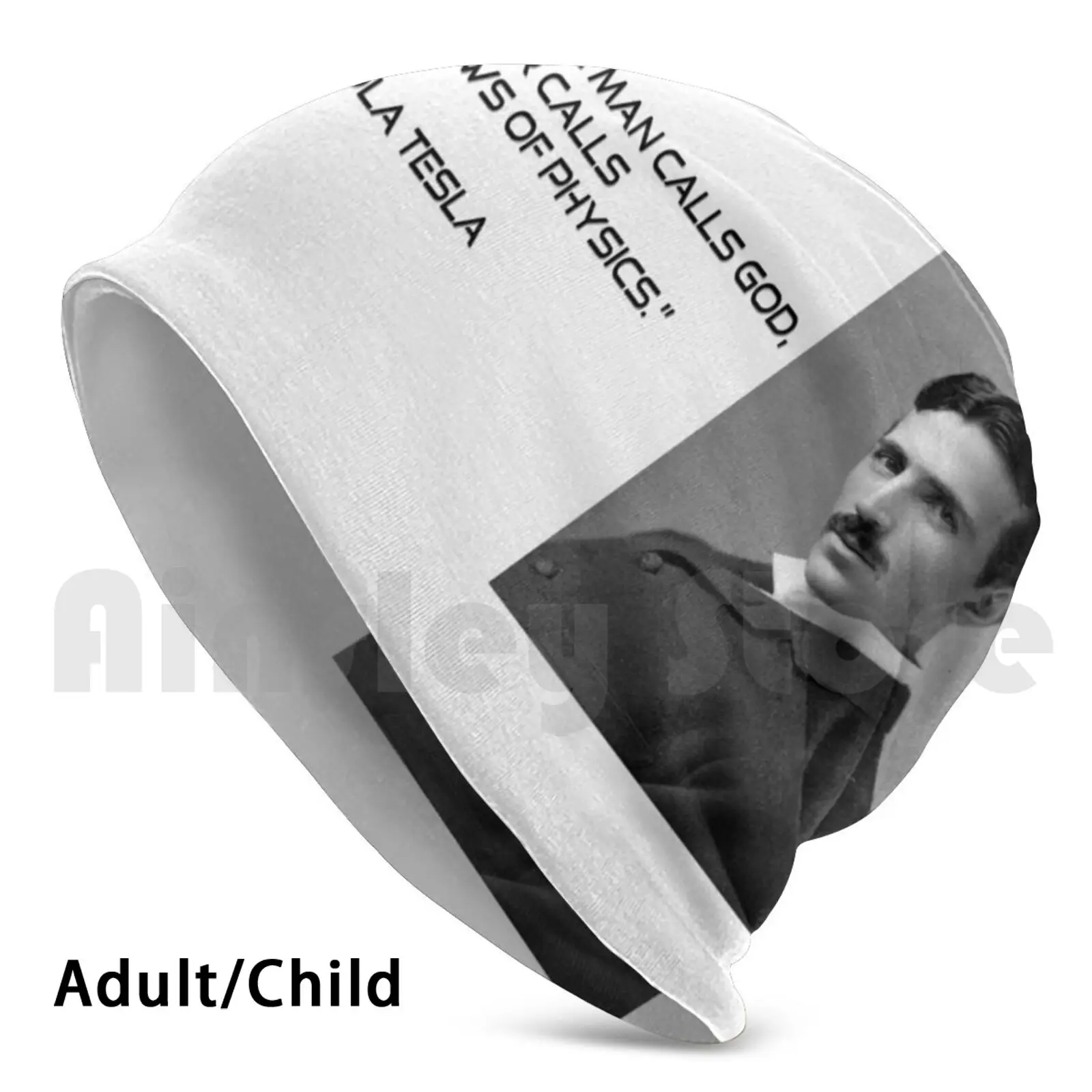 

Nikola Tesla Quote Beanies Pullover Cap Comfortable Nikola Tesla Quote Physics Black And White