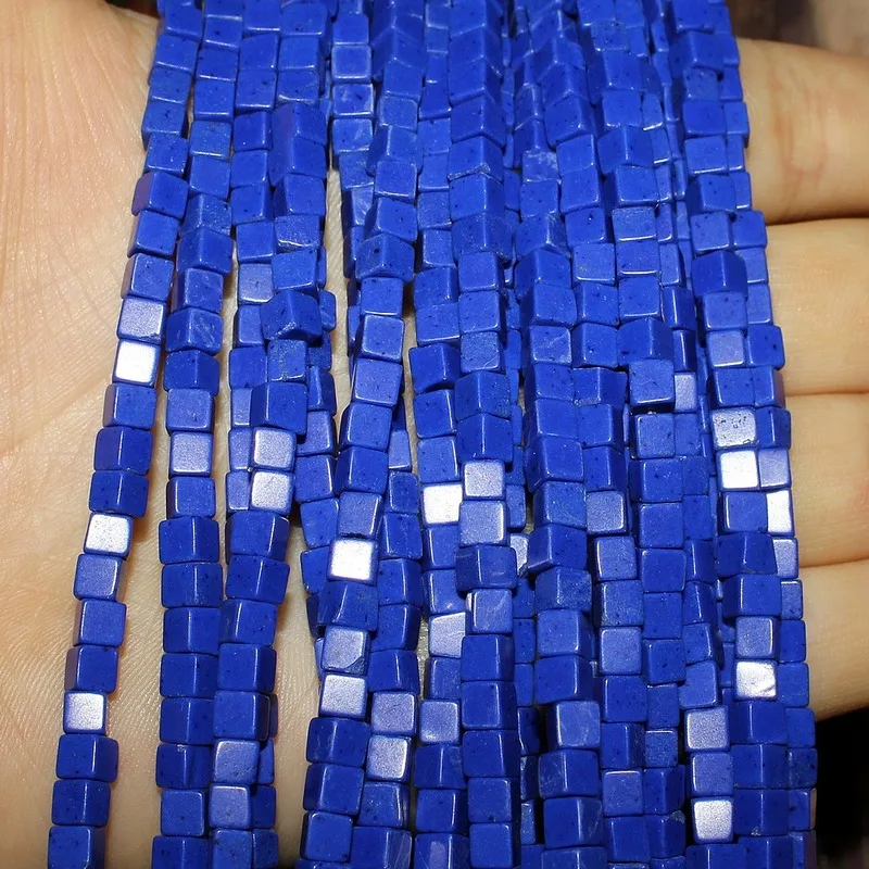 Кубики из натурального камня тигрового глаза незакрепленные бусины-разделители