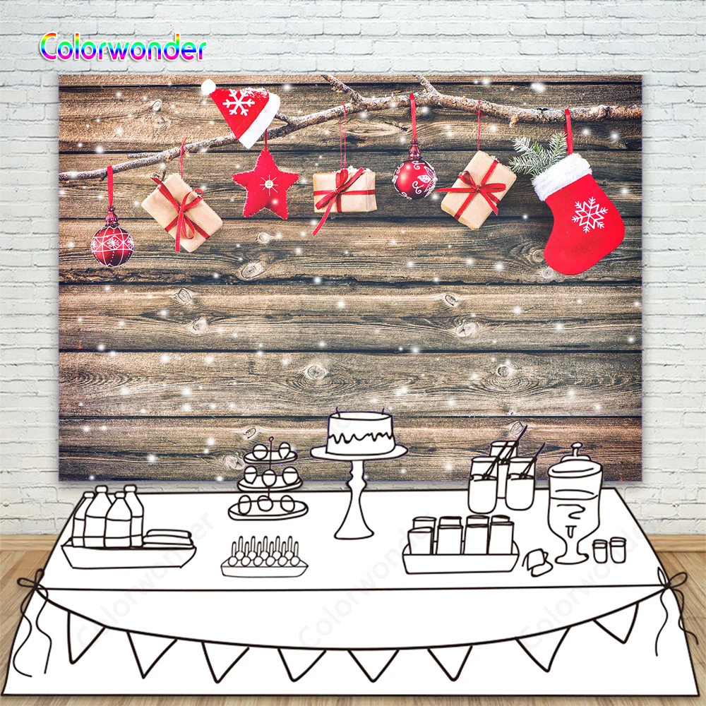 Деревенский Рождественский фон для фотосъемки блестящая Снежинка