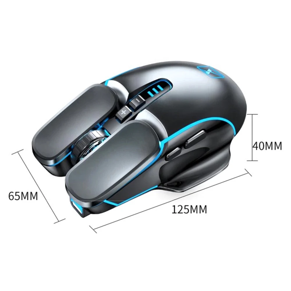 

2.4G Wireless Mouse Rechargeable Silent Gaming Mechanical Mouse 4 Color Breathing Light Mice for Laptop Computer PC