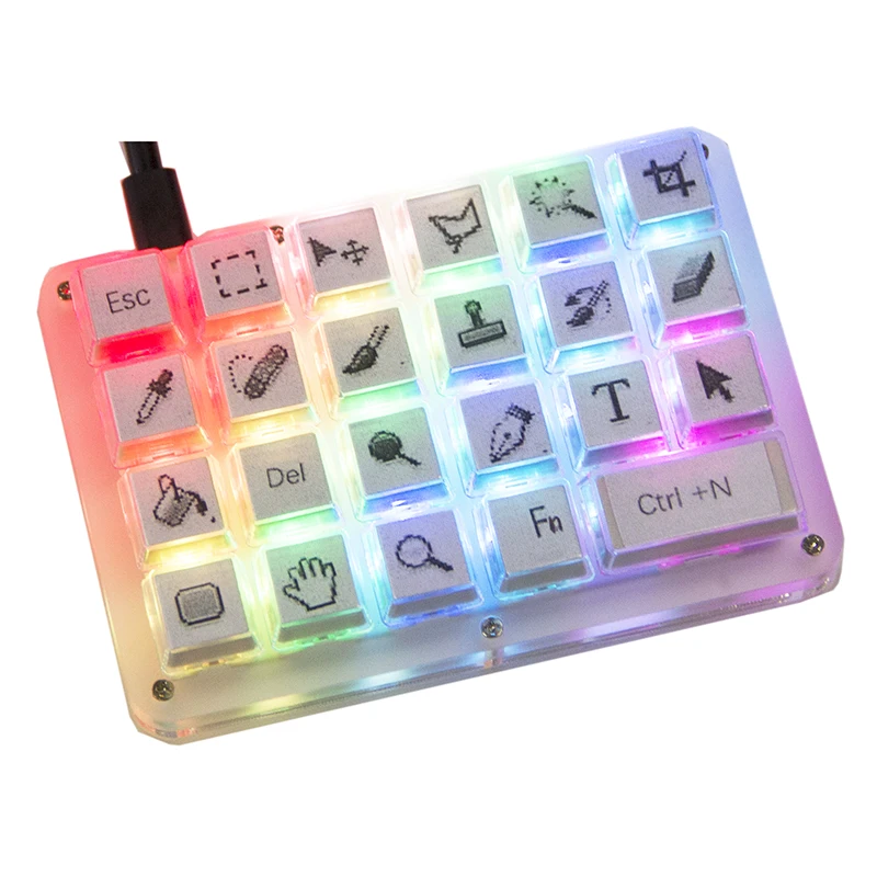 Клавиатура Ps с RGB подсветкой новинка макро механический Тип C USB-дизайн фотошоп