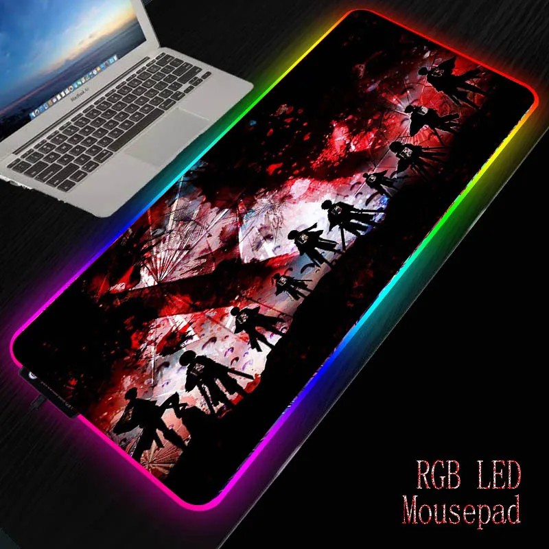 

MRGBEST Attack on Titan Anime Pad Mouse HD Print Computer Gamer Locking Edge Mousepad Keyboard PC Mice Mats Pad Dropshipping
