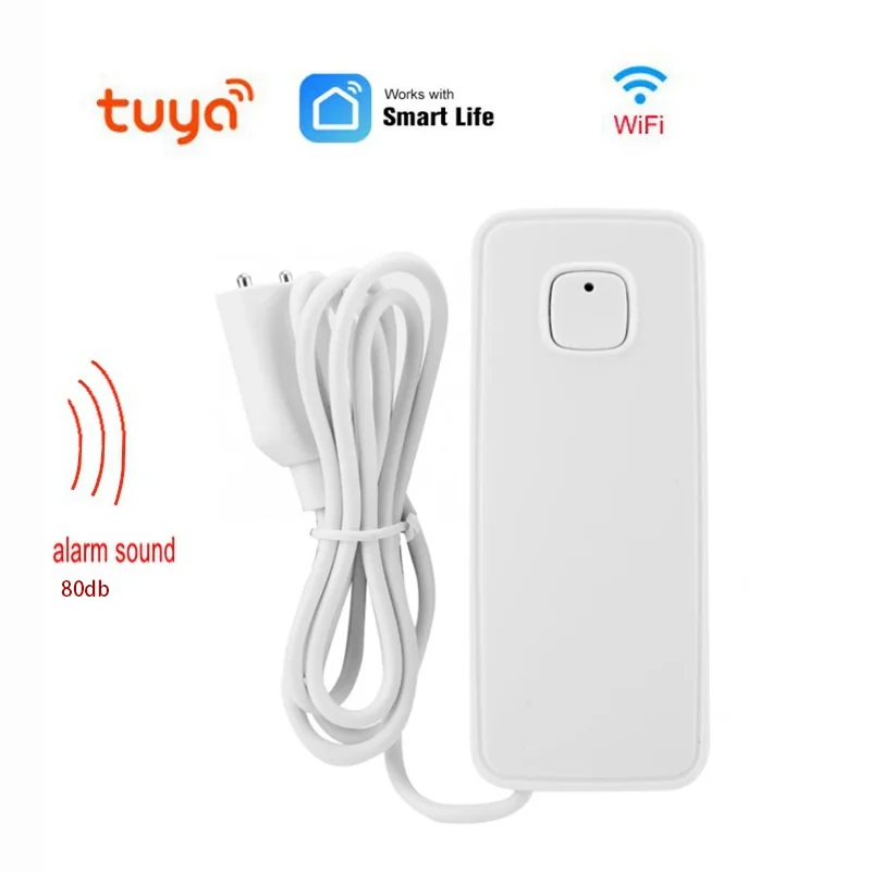 

WiFi Smart Tuya Water Leakage Sensor Tuya Water Alarm Compatible With Tuya Smart / Smart Life APP Easy Installation