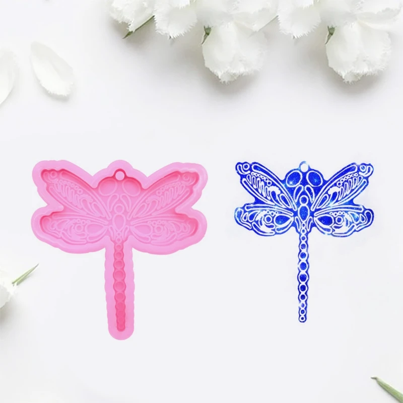 

Dragonfly Keychain Epoxy Resin Mold Key Chain Earrings Pendants Silicone Mould DIY Crafts Jewelry Decorations Casting Tools